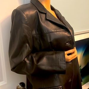 Leather coat